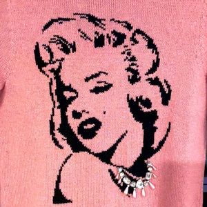💕Betsey Johnson 💕 Marilyn Monroe Acrylic/Nylon Cardigan NWT